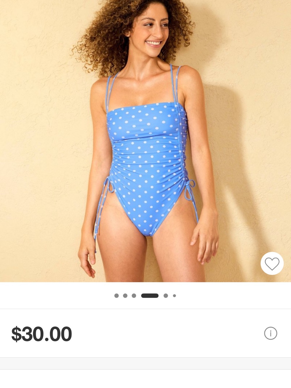 Brand NEW with tags wild fable Blue Polka Dot One-Piece Swimsuit